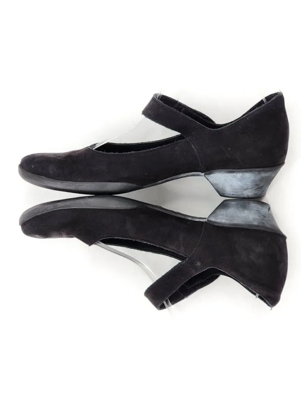 ARCHE Black Leather Mary Jane Pump‎ Heels